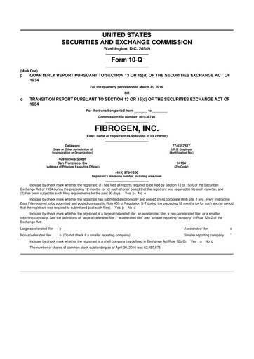 Thumbnail FibroGen 10-Q Quarterly Report FY 