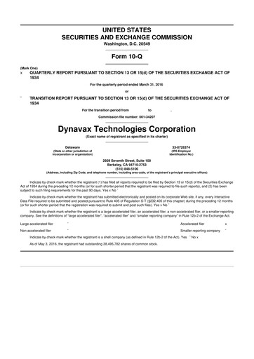 Thumbnail Dynavax Technologies
 10-Q Quarterly Report FY2016 