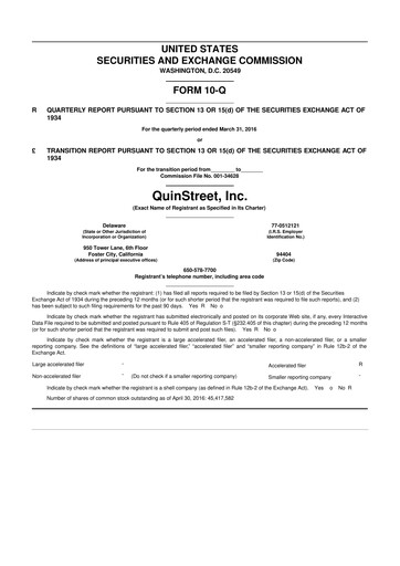 Thumbnail QuinStreet
 10-Q Quarterly Report FY2016 