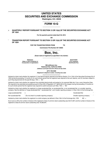 Thumbnail Box, Inc. 10-Q Quarterly Report FY2016 