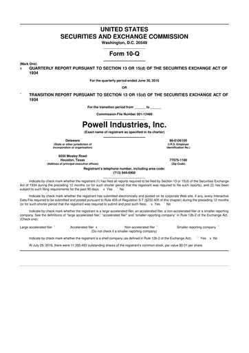 Thumbnail Powell Industries 10-Q Quarterly Report FY2016 