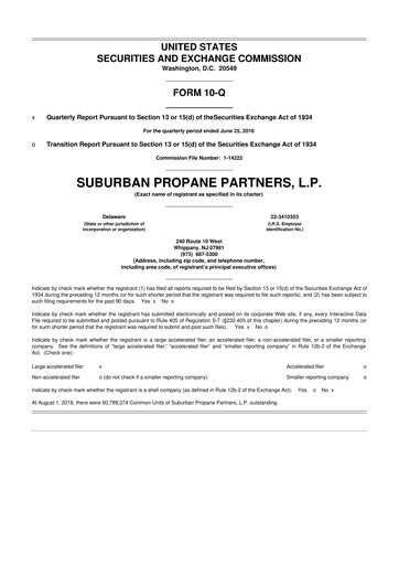 Thumbnail Suburban Propane Partners 10-Q Quarterly Report FY2016 