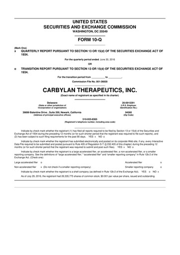 Thumbnail KalVista Pharmaceuticals 10-Q Quarterly Report FY2016 