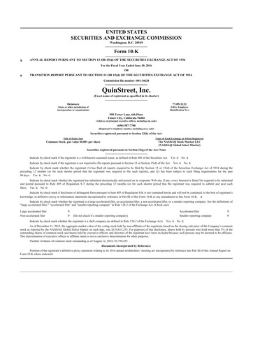 Thumbnail QuinStreet
 10-K Annual Report 2016