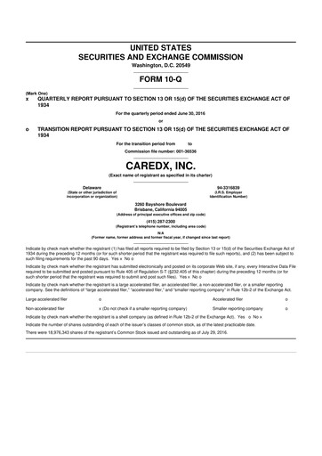 Thumbnail CareDx 10-Q Quarterly Report FY2016 
