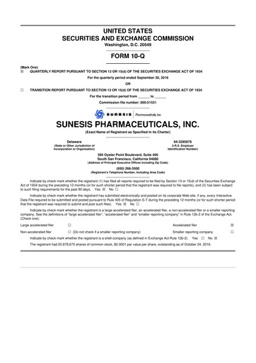 Thumbnail Viracta Therapeutics 10-Q Quarterly Report FY2016 