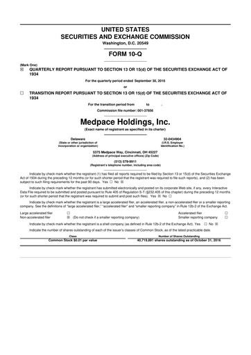 Thumbnail Medpace 10-Q Quarterly Report FY2016 