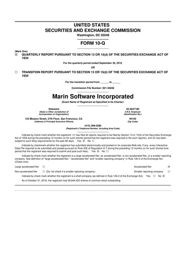 Thumbnail Marin Software 10-Q Quarterly Report FY2016 