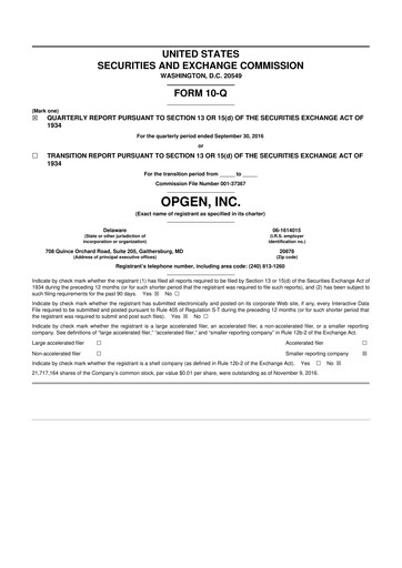 Thumbnail OpGen
 10-Q Quarterly Report FY2016 