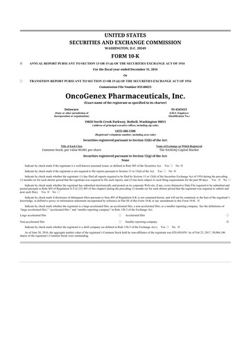 Thumbnail Achieve Life Sciences
 10-K Annual Report 2016