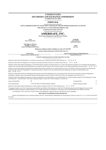 Thumbnail AMERISAFE 10-K Annual Report 2016