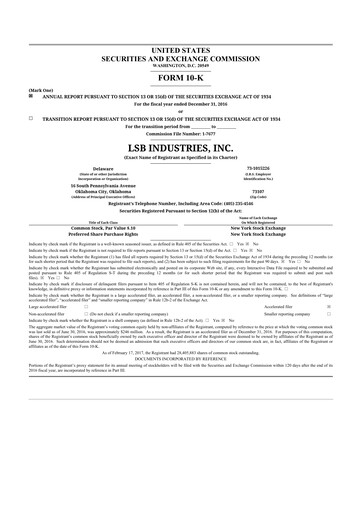 Thumbnail LSB Industries 10-K Annual Report 2016