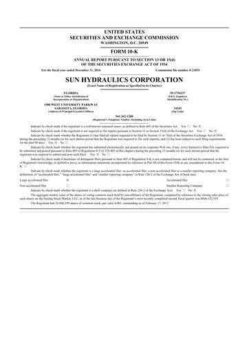 Thumbnail Helios Technologies 10-K Annual Report 2016