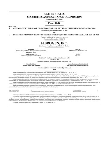 Thumbnail FibroGen 10-K Annual Report 2016