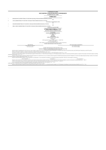 Thumbnail CNH Industrial
 20-F Annual Report 2016