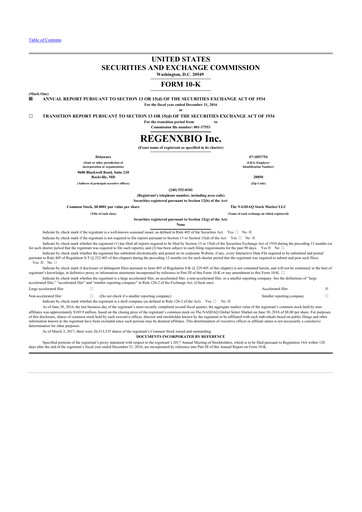 Thumbnail REGENXBIO 10-K Annual Report 2016