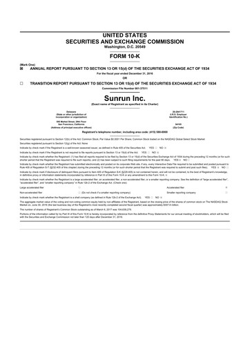 Thumbnail Sunrun
 10-K Annual Report 2016