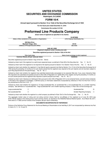 Thumbnail Preformed Line Products 10-K Annual Report 2016