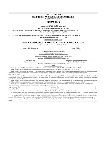 Thumbnail Entravision Communications
 10-K Annual Report 2016