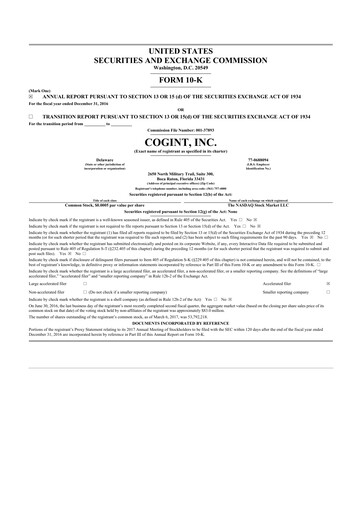 Vorschaubild Fluent 10-K Jahresbericht 2016