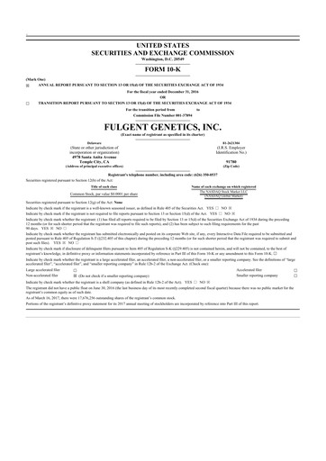 Thumbnail Fulgent Genetics
 10-K Annual Report 2016