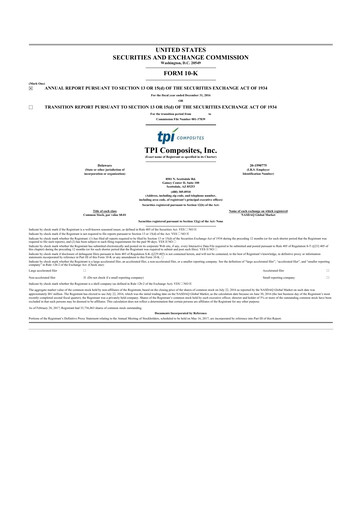 Vorschaubild TPI Composites 10-K Jahresbericht 2016