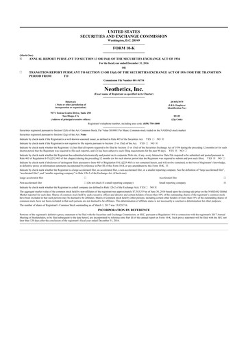 Thumbnail Evofem Biosciences
 10-K Annual Report 2016