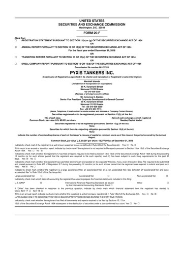 Thumbnail Pyxis Tankers 20-F Annual Report 2016