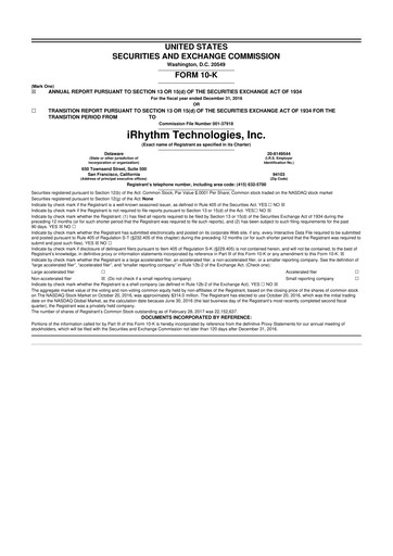 Thumbnail iRhythm 10-K Annual Report 2016