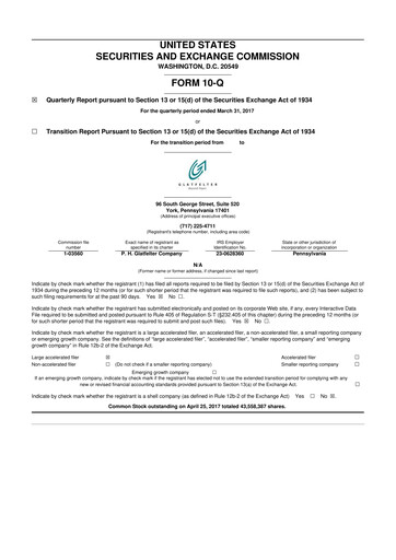 Miniature Magnera 10-Q Rapport trimestriel 2017 