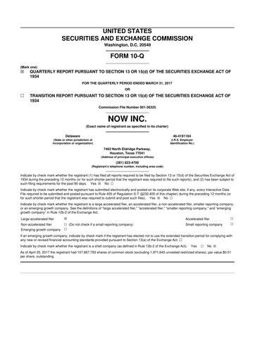 Thumbnail DNOW Inc. 10-Q Quarterly Report FY2017 