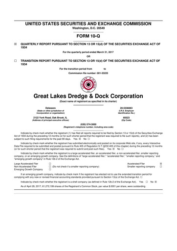 Thumbnail Great Lakes Dredge & Dock Corp. 10-Q Quarterly Report FY2017 
