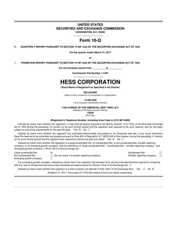 Vorschaubild Hess 10-Q Quartalsbericht 2017 