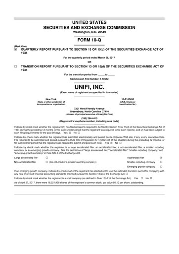 Vorschaubild Unifi 10-Q Quartalsbericht 2017 