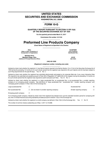 Thumbnail Preformed Line Products 10-Q Quarterly Report FY2017 
