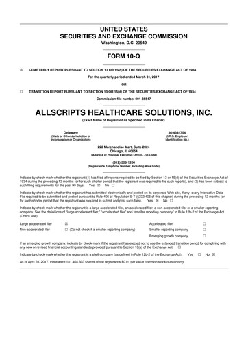 Thumbnail Veradigm 10-Q Quarterly Report FY2017 