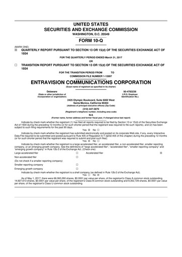 Thumbnail Entravision Communications
 10-Q Quarterly Report FY2017 