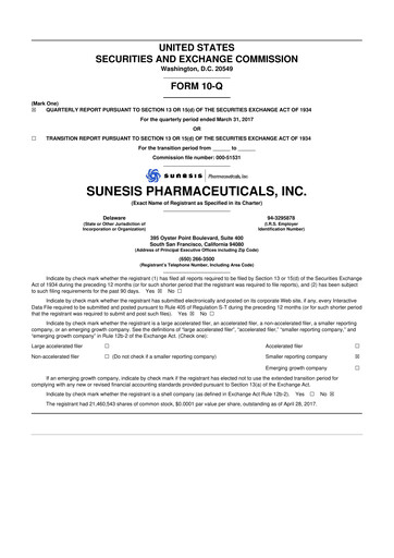 Thumbnail Viracta Therapeutics 10-Q Quarterly Report FY2017 