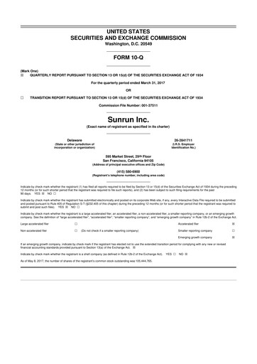 Thumbnail Sunrun
 10-Q Quarterly Report FY2017 