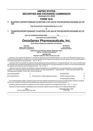 Thumbnail Achieve Life Sciences
 10-Q Quarterly Report FY2017 