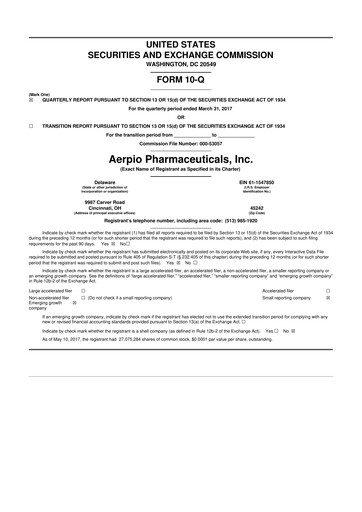 Thumbnail Aadi Bioscience 10-Q Quarterly Report FY2017 