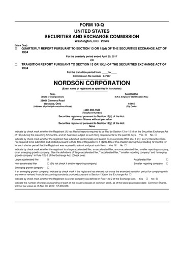 Thumbnail Nordson 10-Q Quarterly Report FY2017 