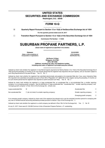 Thumbnail Suburban Propane Partners 10-Q Quarterly Report FY2017 