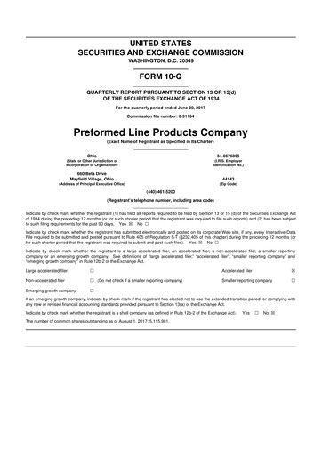 Thumbnail Preformed Line Products 10-Q Quarterly Report FY2017 