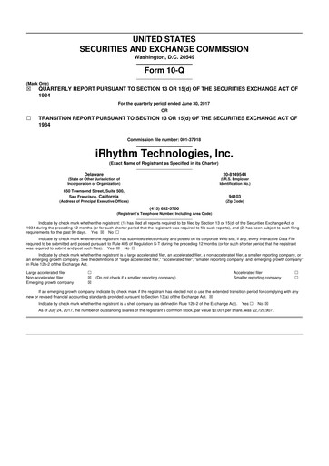 Thumbnail iRhythm 10-Q Quarterly Report FY2017 