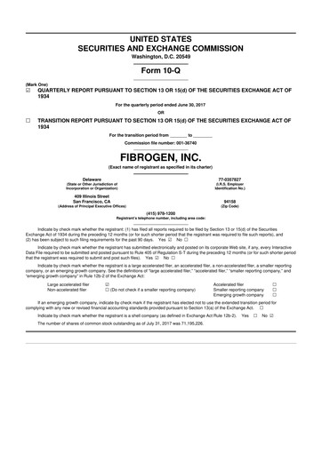 Thumbnail FibroGen 10-Q Quarterly Report FY 