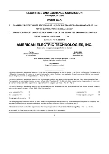 Thumbnail Stabilis Solutions 10-Q Quarterly Report FY2017 