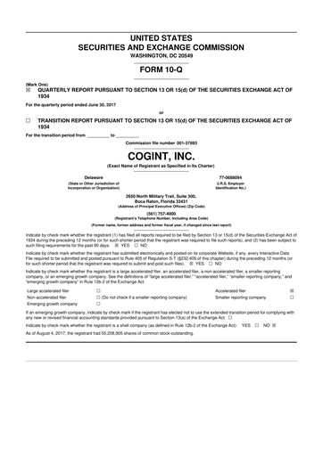 Thumbnail Fluent 10-Q Quarterly Report FY2017 