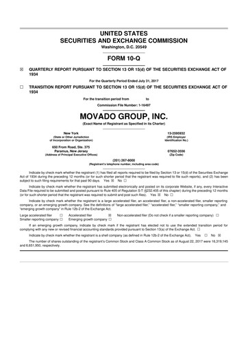 Thumbnail Movado Group 10-Q Quarterly Report FY2018 