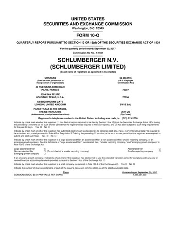 Vorschaubild SLB (Schlumberger) 10-Q Quartalsbericht 2017 